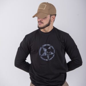 M-TO 007 Yumru boğaz köynək Qara rəng
