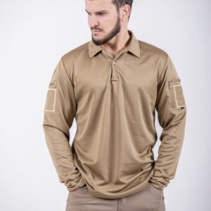 Mts-002 Taktikal polo t-shirt açıq bej rəng